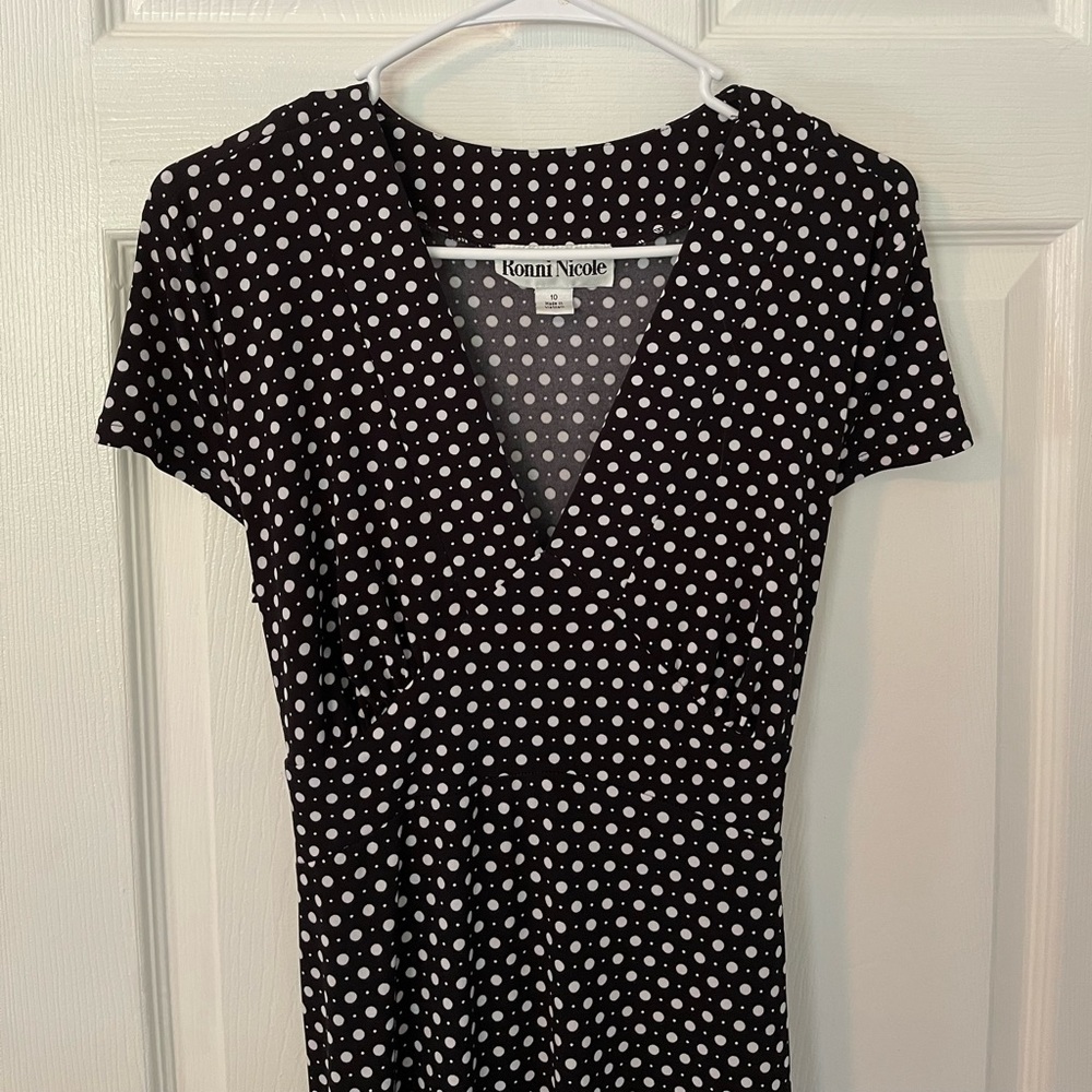 Ronni Nicole polka-dot dress